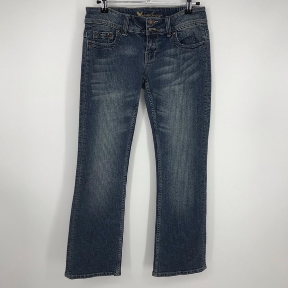Wet Seal Blue Jeans Strait Leg Size 3 - Picture 3 of 8